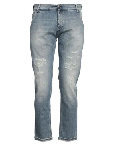 Pt Torino Man Jeans Blue Size 34 Cotton, Elastane