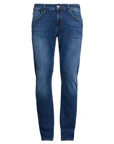 Pt Torino Man Jeans Blue Size 34 Cotton, Polyester, Elastane