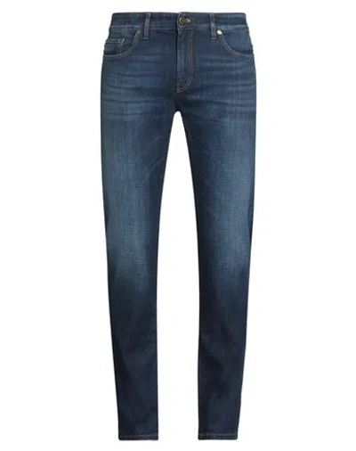 Pt Torino Man Jeans Blue Size 35 Cotton, Elastomultiester, Elastane