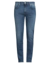 Pt Torino Man Jeans Blue Size 35 Cotton, Polyester, Elastane In Blue