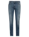 Pt Torino Man Jeans Blue Size 35 Cotton, Polyester, Elastane In Blue