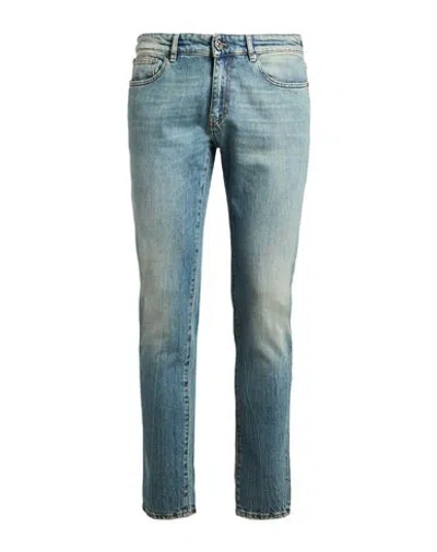 Pt Torino Man Jeans Blue Size 36 Cotton, Elastane