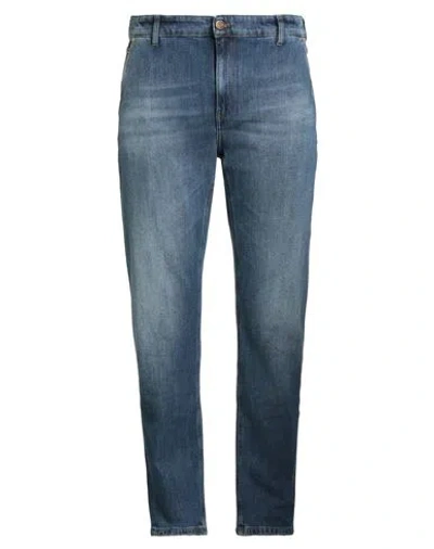 Pt Torino Man Jeans Blue Size 40 Cotton, Elastane