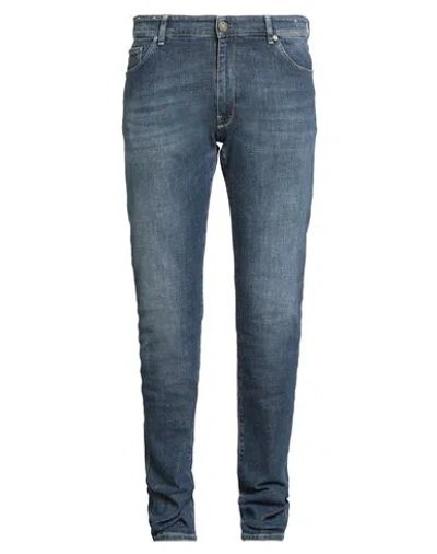 Pt Torino Man Jeans Blue Size 40 Cotton, Elastane