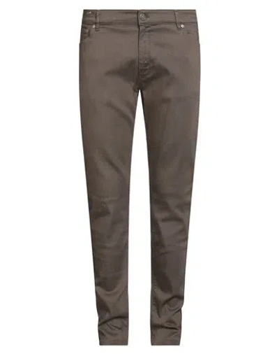 Pt Torino Man Jeans Dark Brown Size 40 Lyocell, Cotton, Polyester, Elastane
