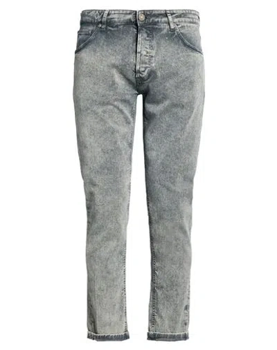 Pt Torino Man Jeans Grey Size 32 Cotton, Elastane In Gray