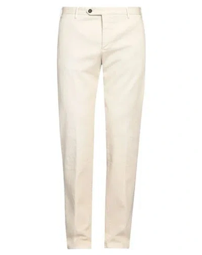 Pt Torino Man Jeans Ivory Size 36 Cotton, Elastane In White