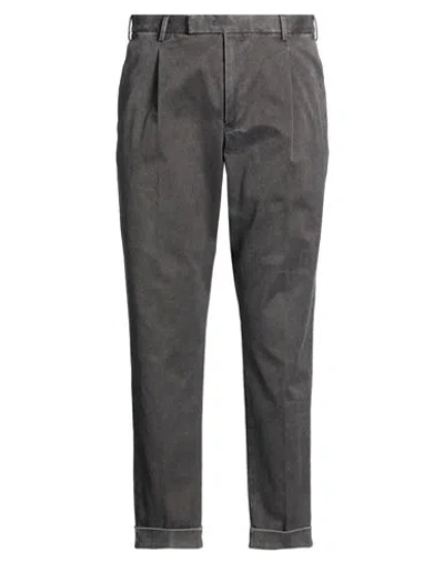 Pt Torino Man Jeans Lead Size 38 Cotton, Elastane In Gray