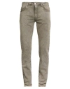 Pt Torino Man Jeans Military Green Size 34 Cotton, Elastane In Gray