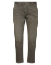 Pt Torino Man Jeans Military Green Size 36 Cotton, Elastane