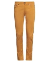 Pt Torino Man Jeans Marigold Size 36 Lyocell, Cotton, Polyester, Elastane In Yellow