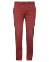 Pt Torino Man Jeans Rust Size 38 Cotton, Elastane In Red