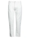 Pt Torino Man Jeans White Size 31 Cotton, Elastane In White