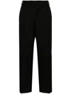 Pt Torino Virgin Wool Tapered Trousers In Black
