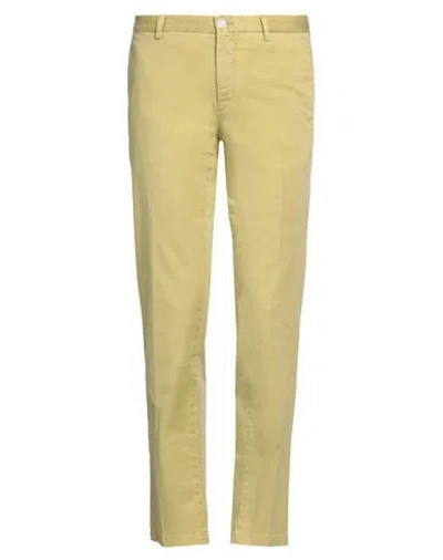 Pt Torino Man Pants Acid Green Size 34 Cotton, Elastane