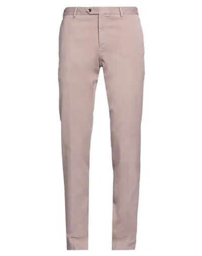 Pt Torino Man Pants Antique Rose Size 36 Cotton, Lyocell, Elastane In Pink