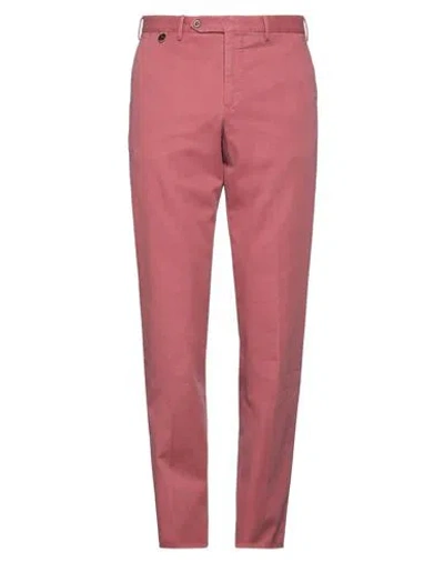 Pt Torino Man Pants Antique Rose Size 36 Cotton, Lyocell, Elastane In Pink