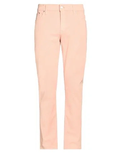 Pt Torino Man Pants Apricot Size 30 Cotton, Lyocell, Elastane In Orange