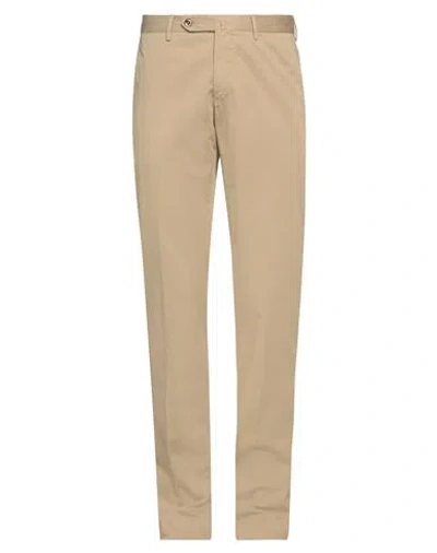Pt Torino Man Pants Beige Size 42 Cotton, Elastane