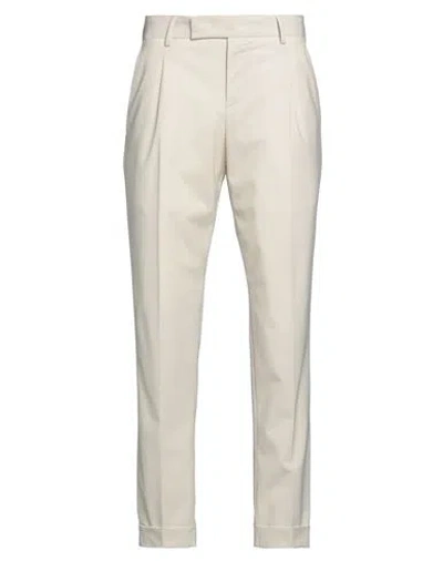 Pt Torino Straight Cotton Trousers Belt Loops In White