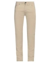 Pt Torino Tailored Slim Fit Pants In Lightweight Cotton Blend In Beige