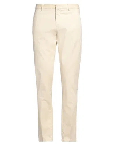 Pt Torino Man Pants Beige Size 36 Cotton, Elastane In Beige