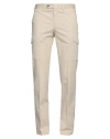 Pt Torino Man Pants Beige Size 36 Cotton, Linen, Elastane