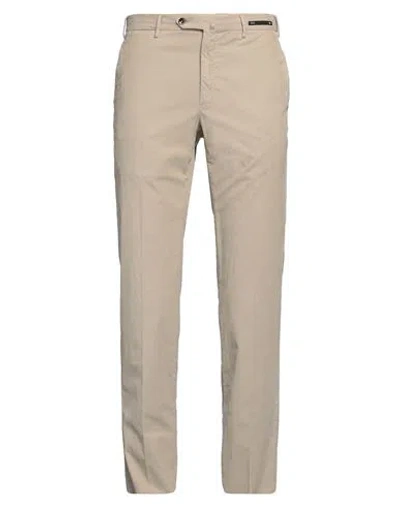 Pt Torino Man Pants Beige Size 38 Cotton, Elastane In Beige