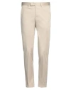 Pt Torino Man Pants Beige Size 38 Cotton, Elastane