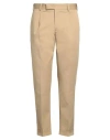 Pt Torino Man Pants Sand Size 38 Cotton, Linen, Elastane In Beige