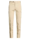 Pt Torino Man Pants Beige Size 38 Cotton, Linen, Elastane In Neutral