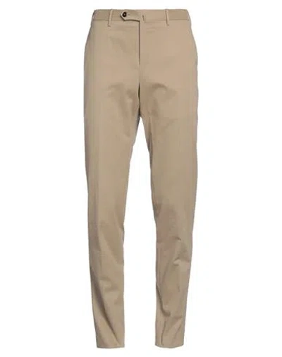 Pt Torino Man Pants Beige Size 38 Cotton, Silk, Elastane In Beige