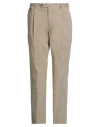 Pt Torino Man Pants Beige Size 40 Cotton, Elastane In Gray