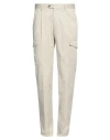 Pt Torino Man Pants Beige Size 38 Cotton, Cashmere, Elastane In Beige