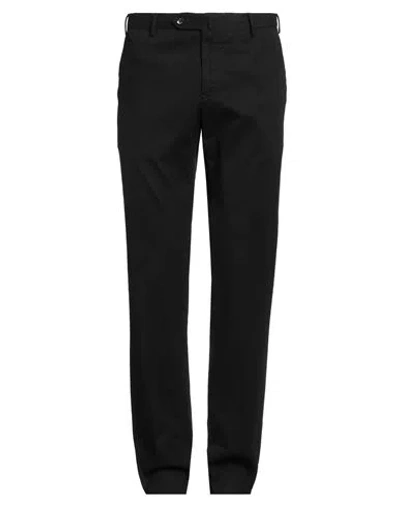 Pt Torino Man Pants Black Size 42 Cotton, Elastane