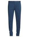 Pt Torino Man Pants Blue Size 36 Cotton, Elastane In Blue