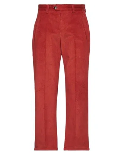 Pt Torino Man Pants Brick Red Size 34 Cotton