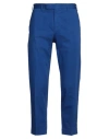 Pt Torino Man Pants Bright Blue Size 32 Cotton, Linen, Elastane