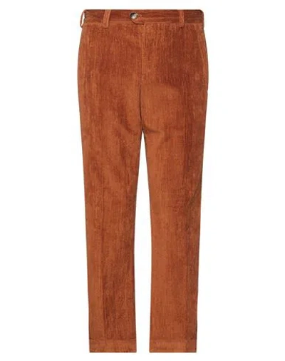 Pt Torino Man Pants Brown Size 34 Cotton, Elastane
