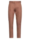 Pt Torino Man Pants Brown Size 34 Cotton, Polyamide In Brown