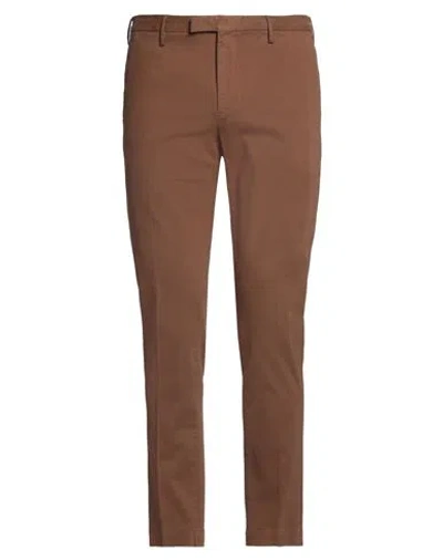 PT TORINO PT TORINO MAN PANTS BROWN SIZE 34 MODAL, COTTON, ELASTANE