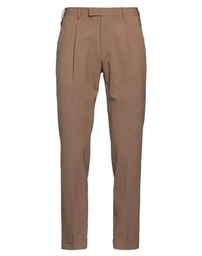 Pt Torino Man Pants Brown Size 34 Virgin Wool, Polyamide, Elastane