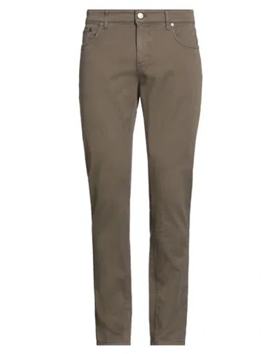 Pt Torino Man Pants Brown Size 35 Cotton, Cashmere, Elastane