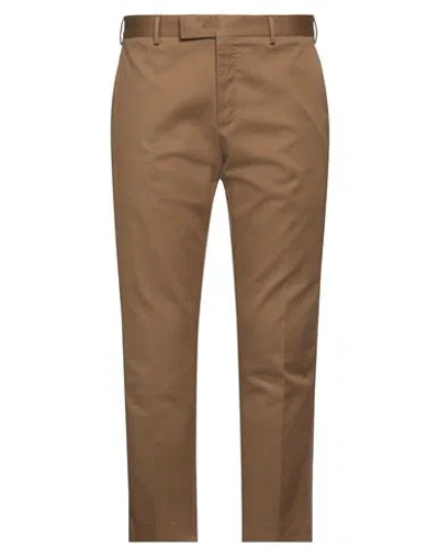 Pt Torino Man Pants Brown Size 38 Cotton, Elastane