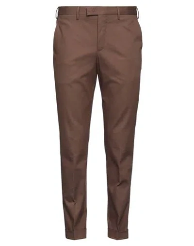 Pt Torino Man Pants Brown Size 38 Cotton, Polyamide, Elastane