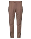 Pt Torino Man Pants Camel Size 34 Virgin Wool, Elastane In Brown