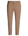 Pt Torino Man Pants Camel Size 36 Virgin Wool, Elastane In Brown
