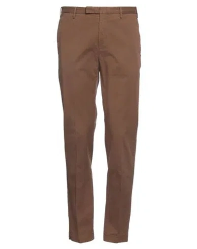 Pt Torino Man Pants Brown Size 44 Cotton, Elastane
