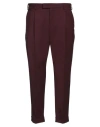 Pt Torino Man Pants Burgundy Size 38 Virgin Wool, Elastane In Red