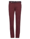 Pt Torino Man Pants Burgundy Size 38 Cotton, Elastane In Red